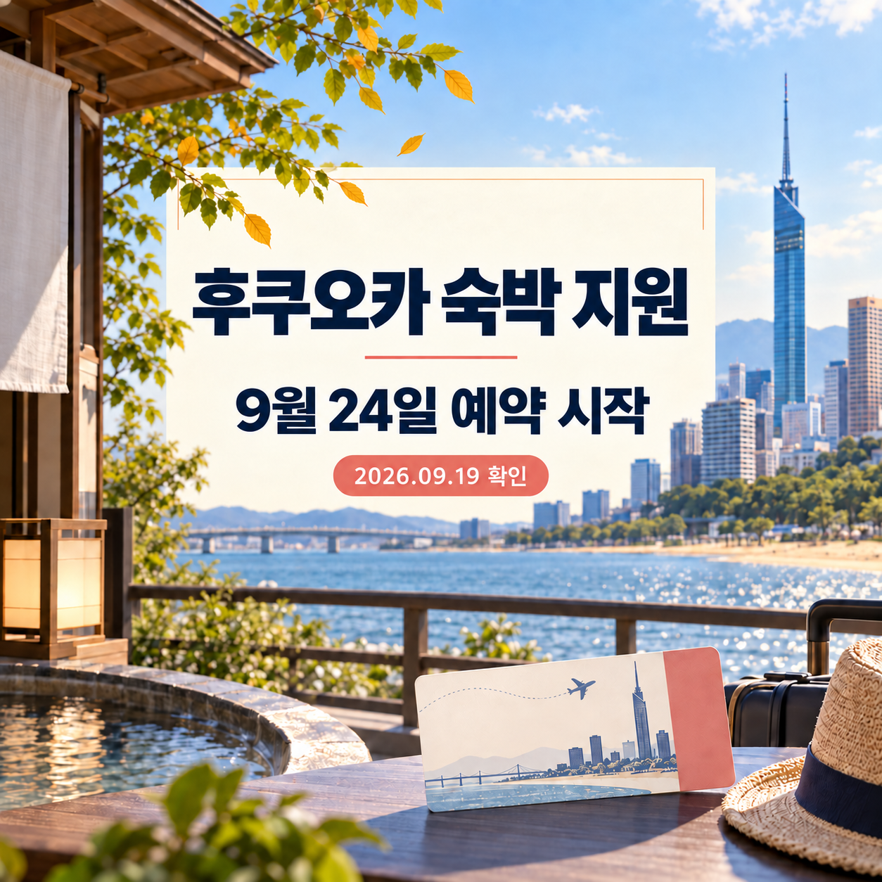 Original article image: Fukuoka and Kyushu accommodation support: the original October 8, 2026 booking update