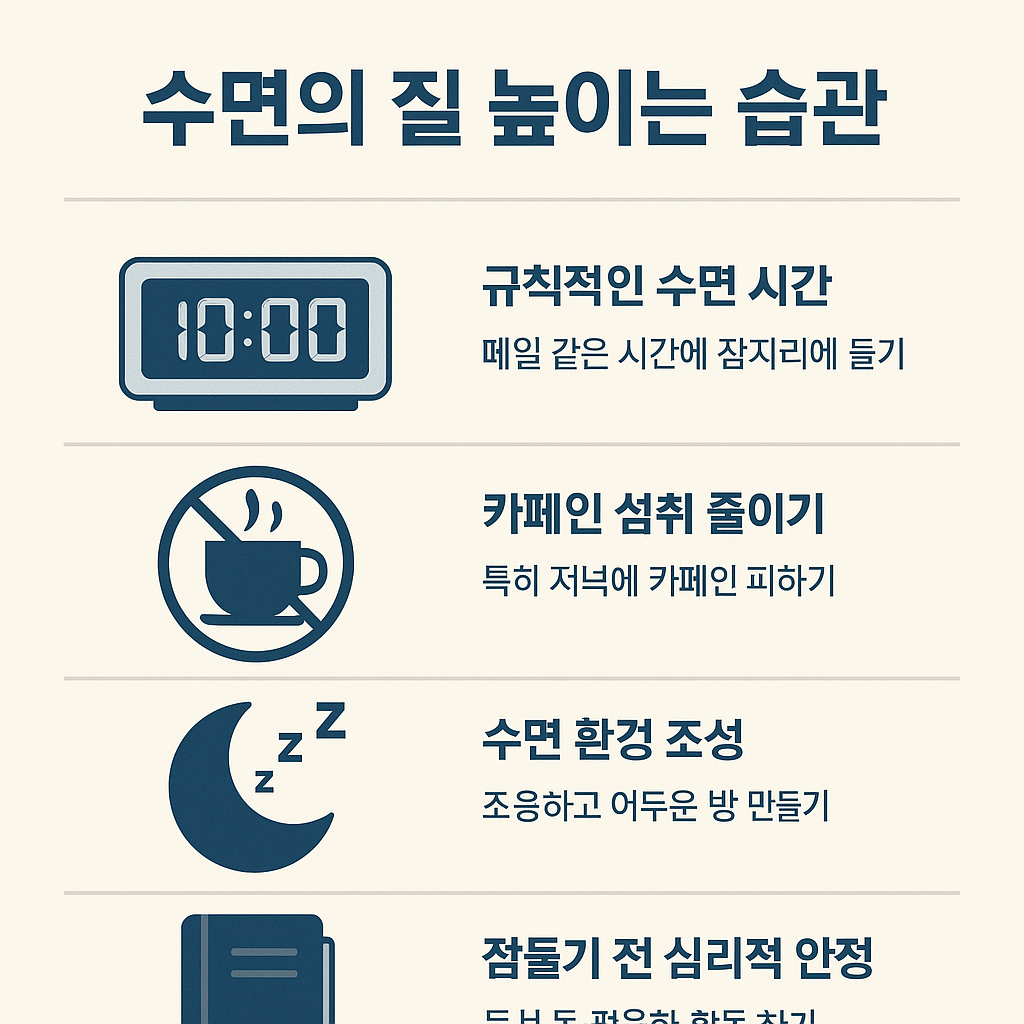 수면의 질을 높이는 습관