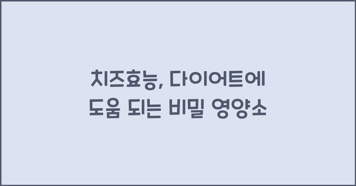 치즈효능