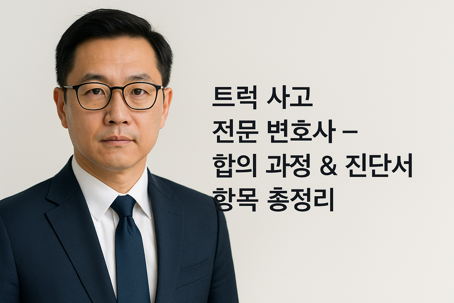 트럭 사고 전문 변호사 – 합의 과정 & 진단서 항목 총정리 관련 사진