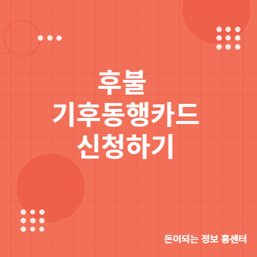 기후동행카드 후불 신청, 발급방법