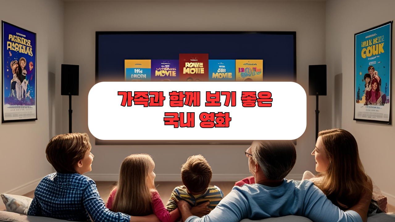 가족들이 영화를 보는 장면