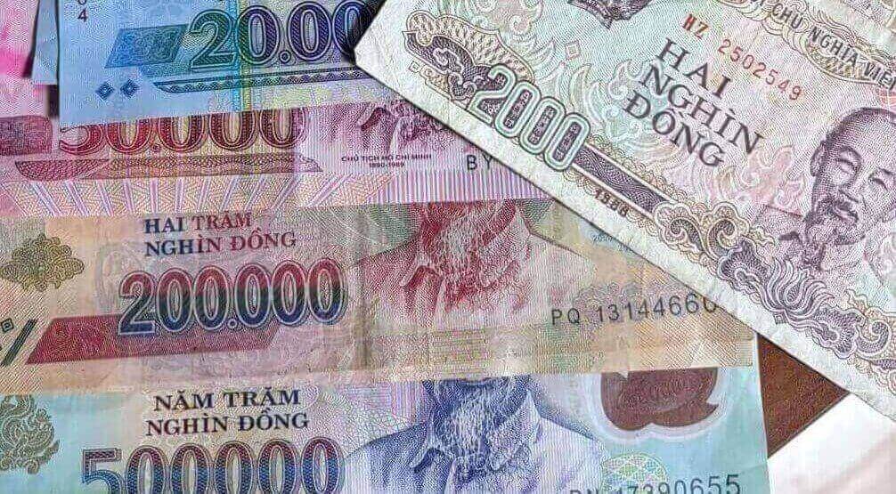 베트남 동, 환전, 종이화폐