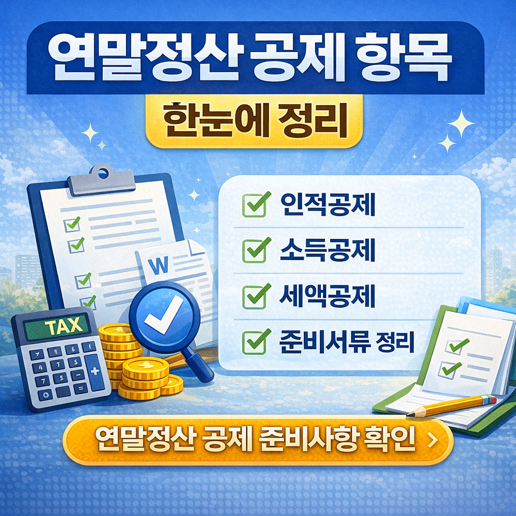 연말정산 공제항목 관련 사진