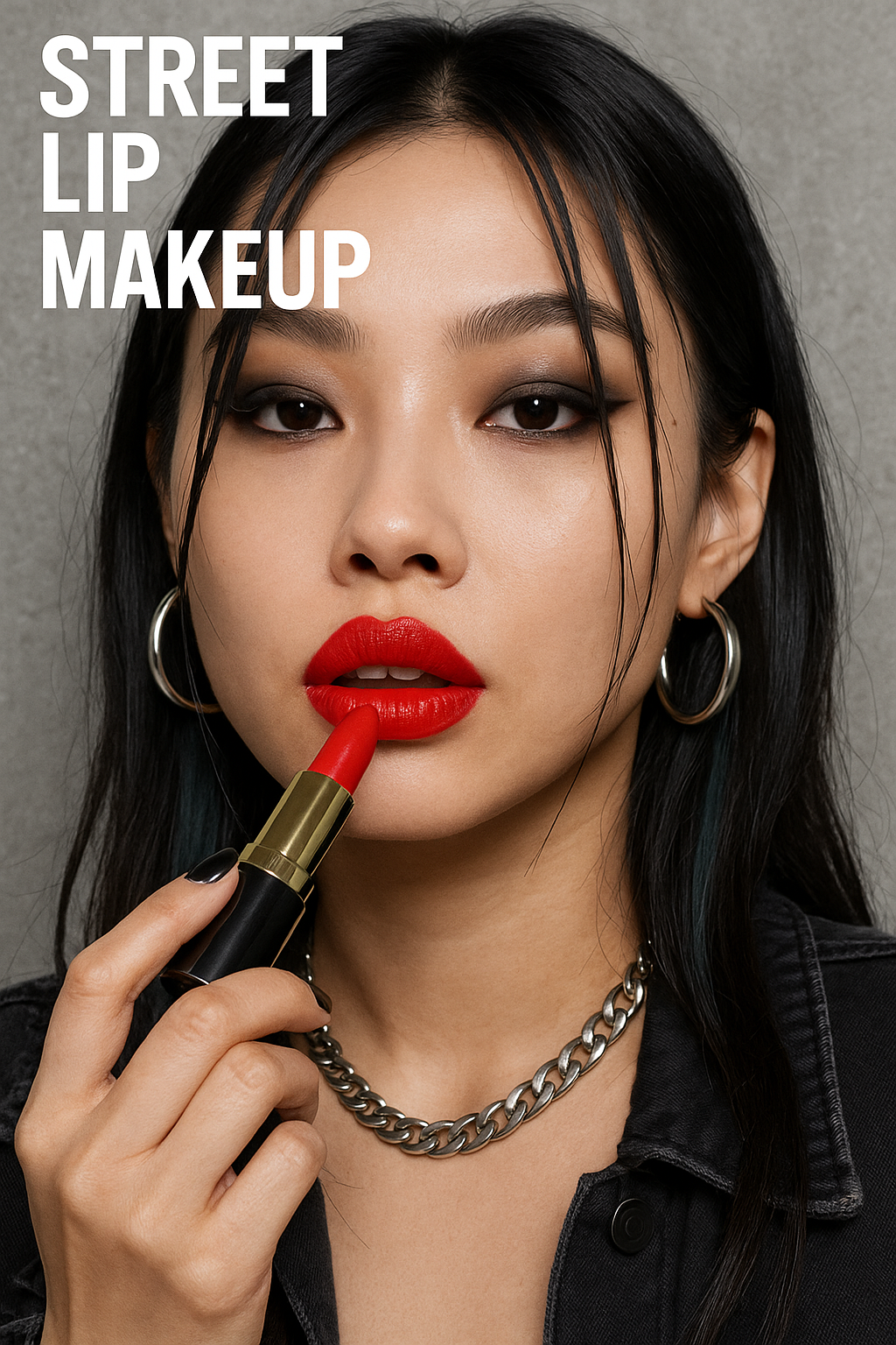 스트리트 립 메이크업