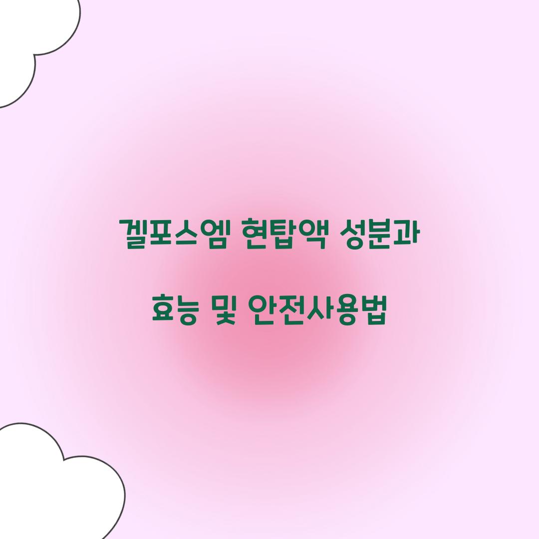 겔포스엠 현탄액 성분