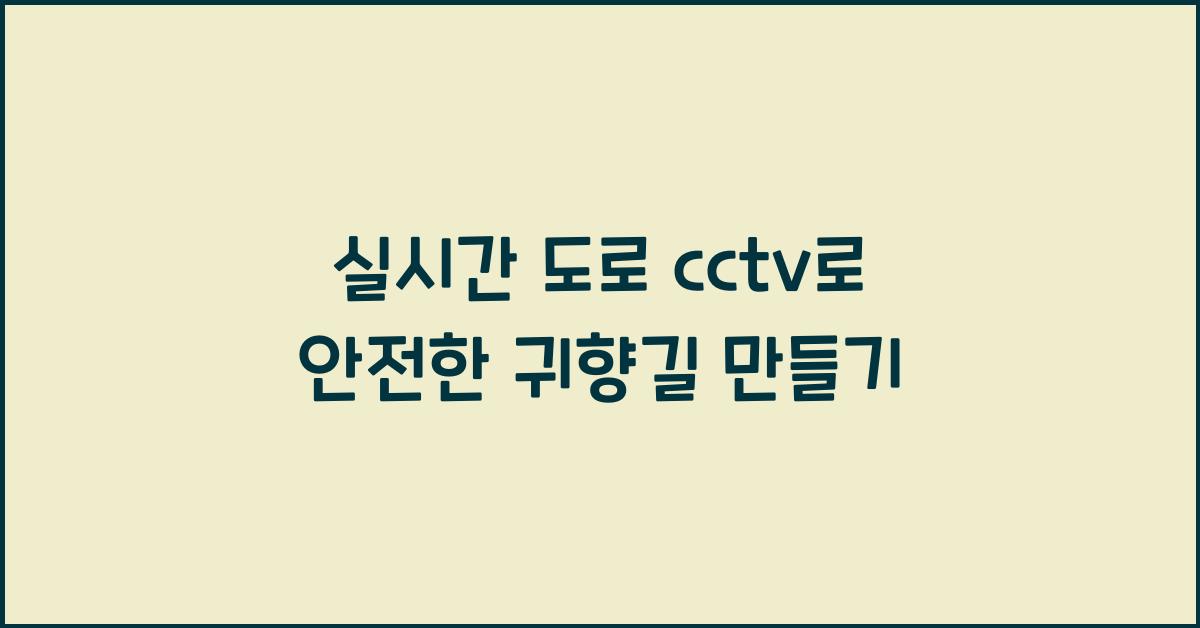 실시간 도로 cctv