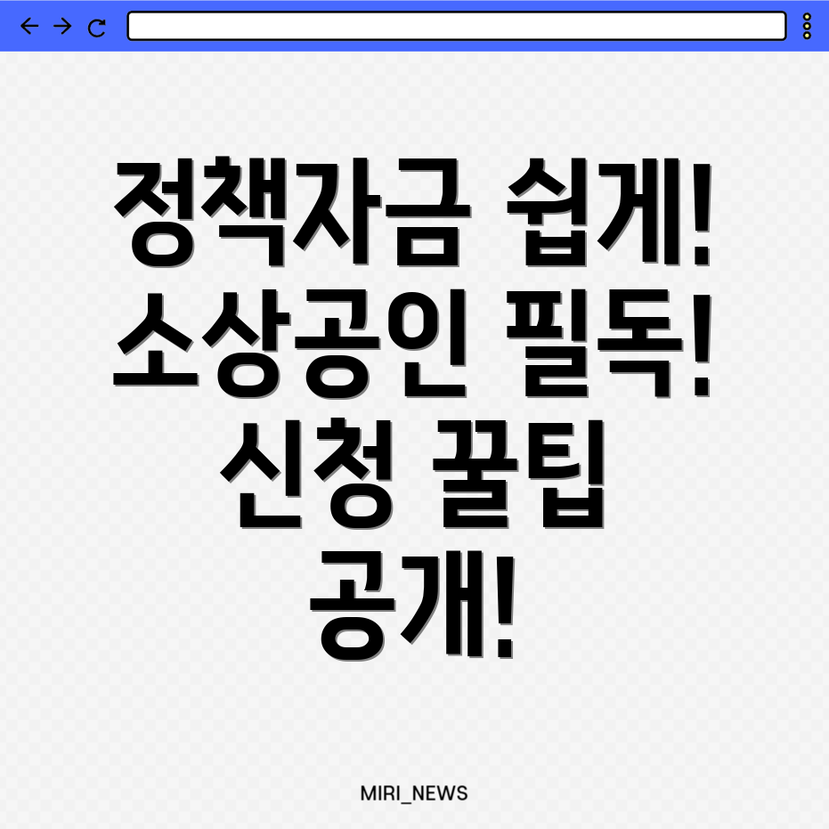 소상공인 정책자금