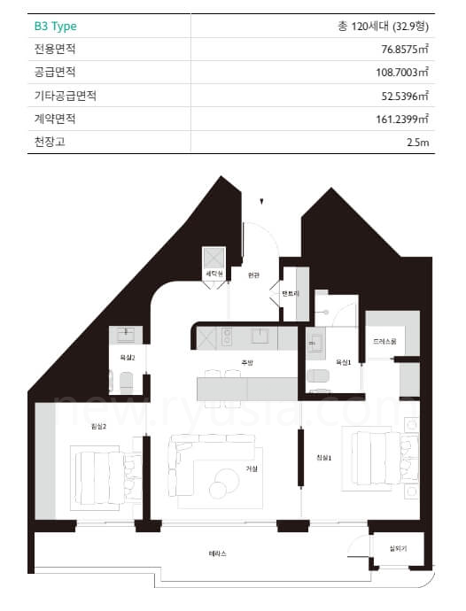 LV 라우어 실버타운 방구조