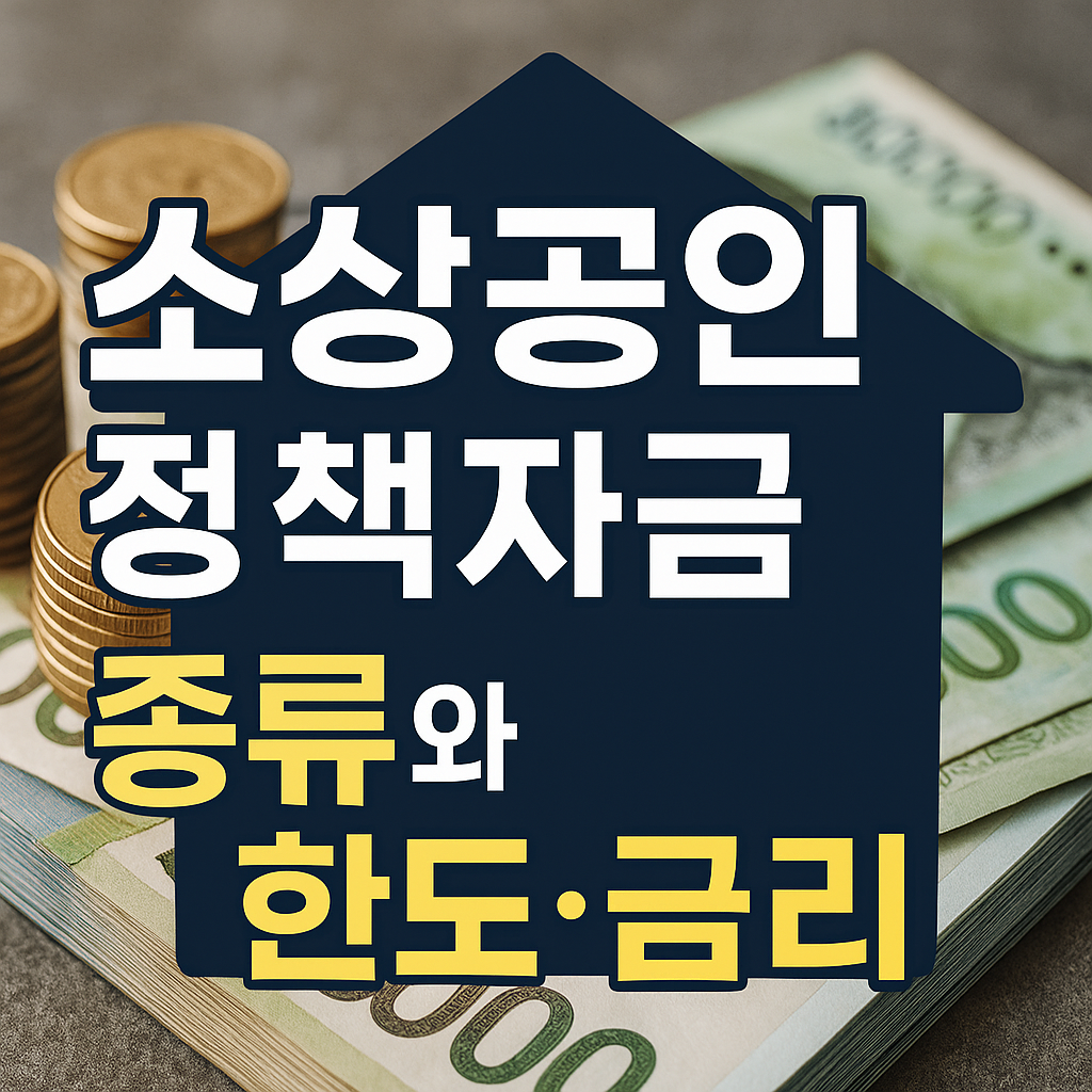 소상공인 정책자금 종류와 한도금리