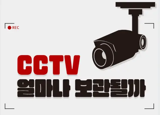 CCTV 얼마나 보관될까
