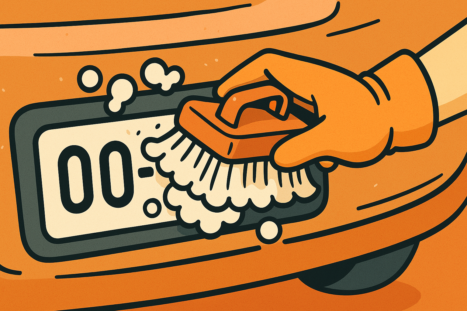 차량 번호판 오염 제거법