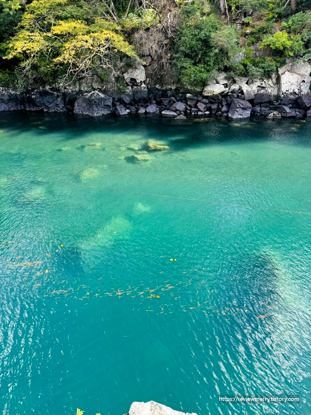 쇠소깍 물 색깔