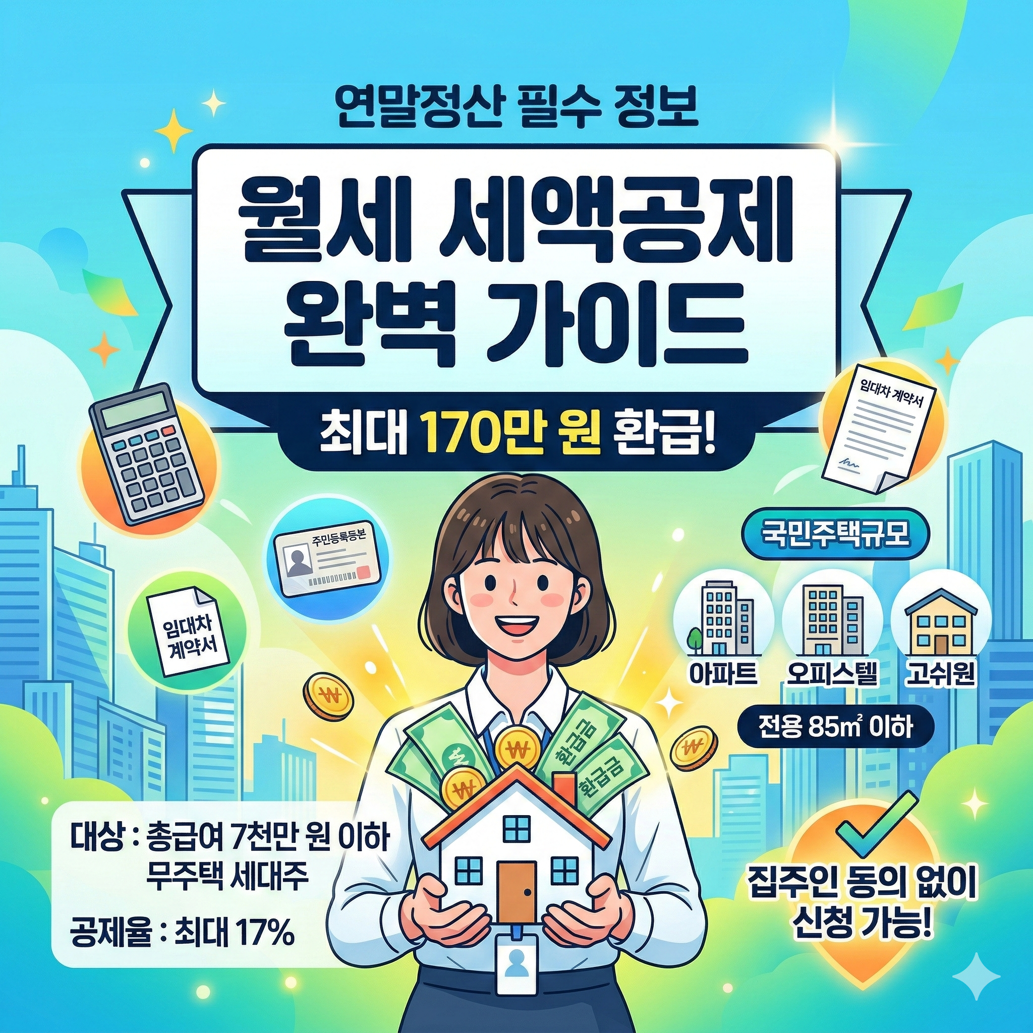 월세 세액공제 대상 조건 및 신청 방법 완벽 가이드