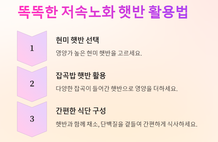 저속노화 햇반 활용