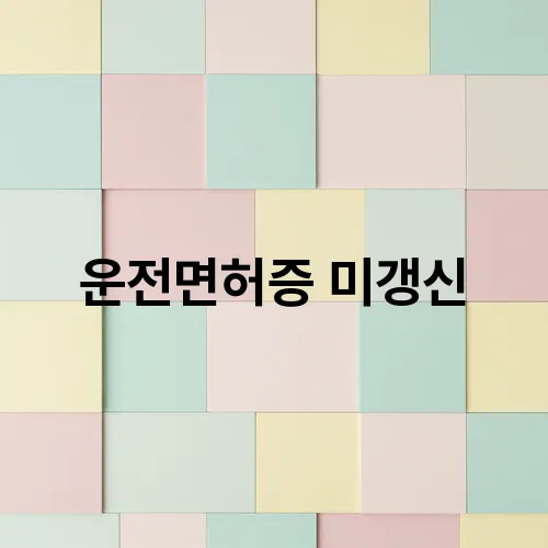 운전면허증 미갱신