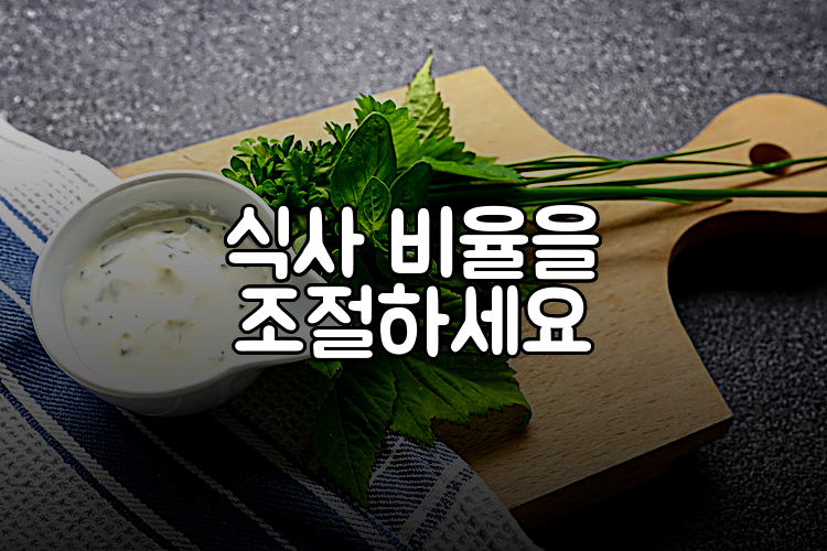 식사 비율을 조절하세요