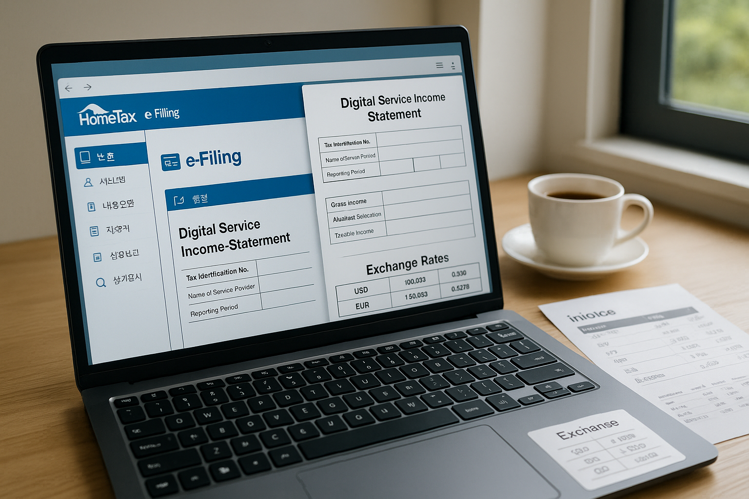 홈택스 전자신고와 디지털서비스 소득명세서 검토