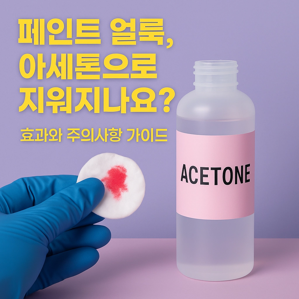 페인트 얼룩, 아세톤으로 지워지나요 효과와 주의사항 가이드