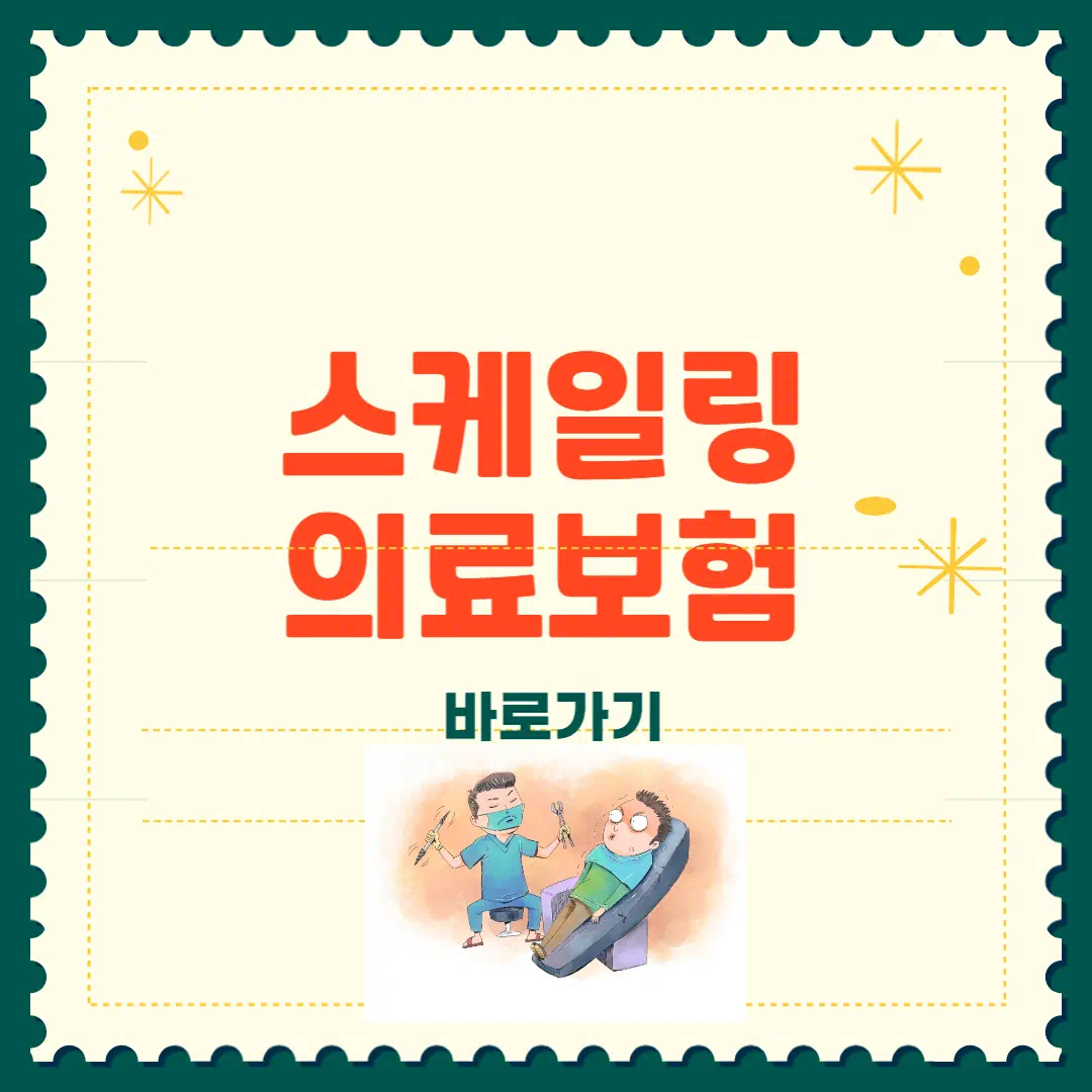 스케일링 의료보험 비용 총정리