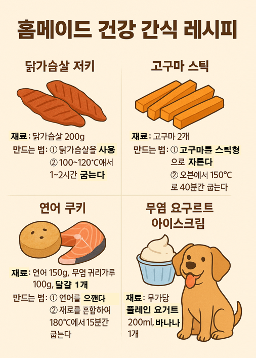 홈메이드 건강 간식 레시피 이미지