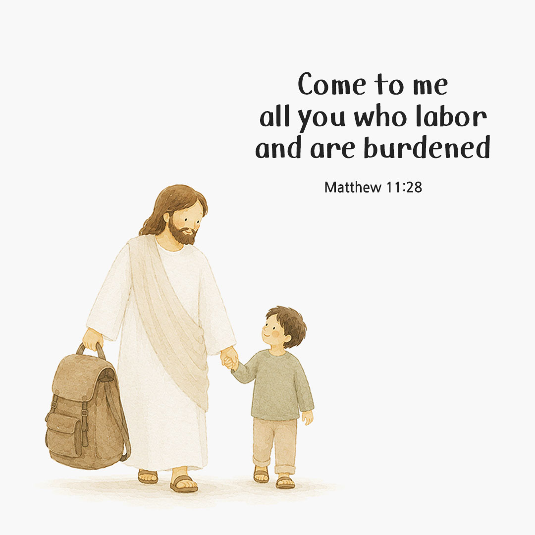 Today's Bible verse card Matthew 11:28 scripture image