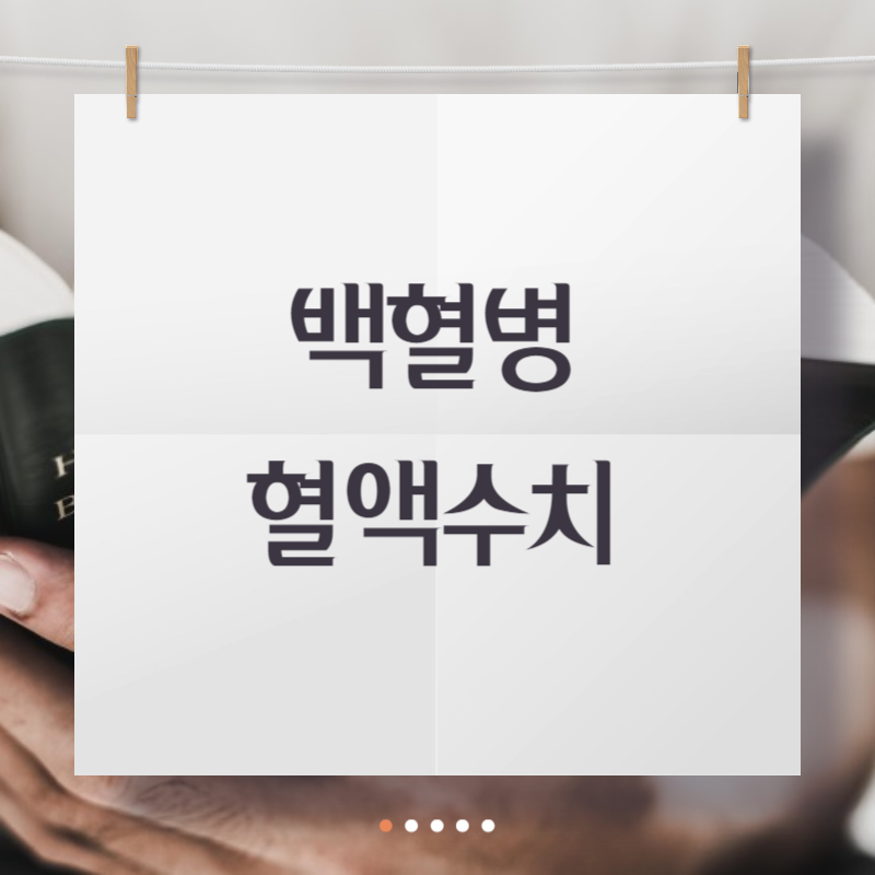 백혈병 혈액수치