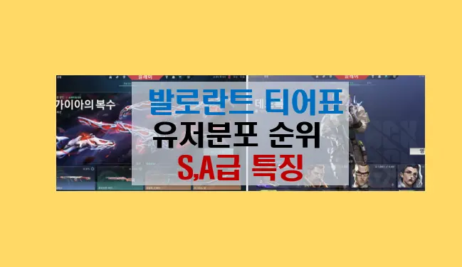 발로란트 티어 순위