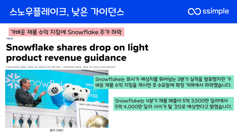 스노우플레이크-실적발표