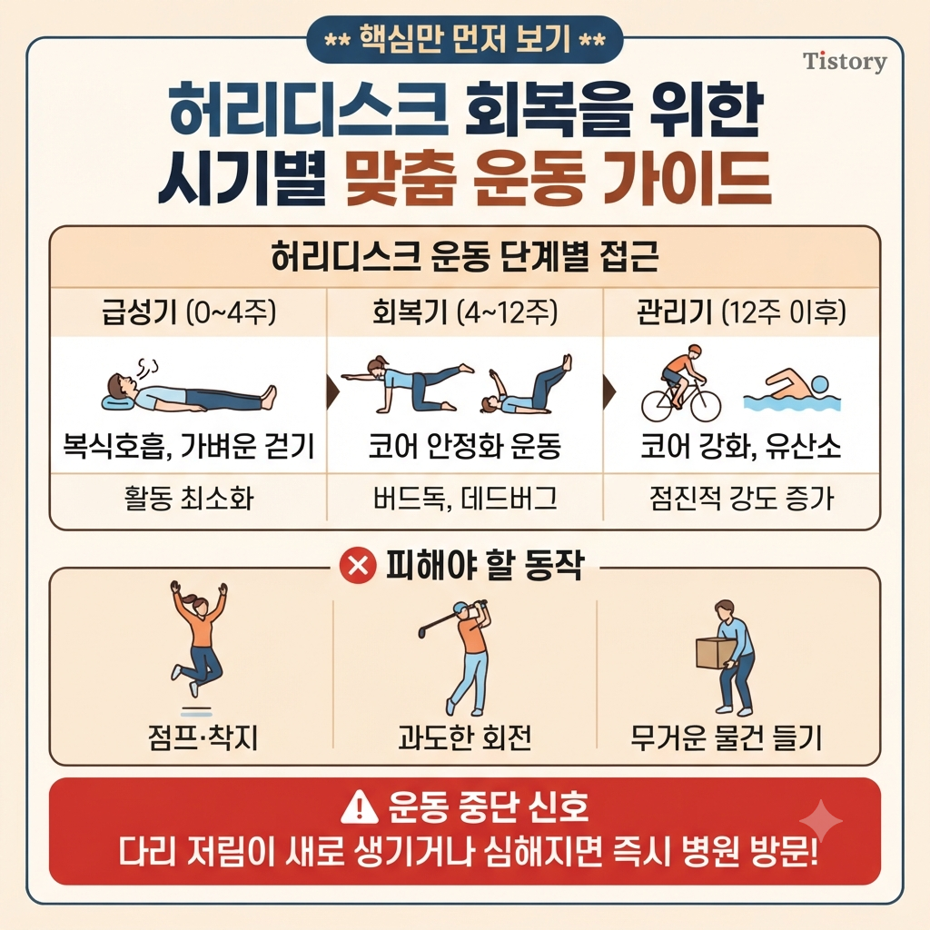 허리디스크에 좋은 운동