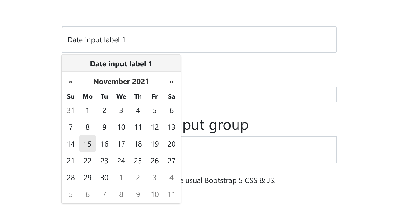 Date-picker-부트스트랩-bootstrap