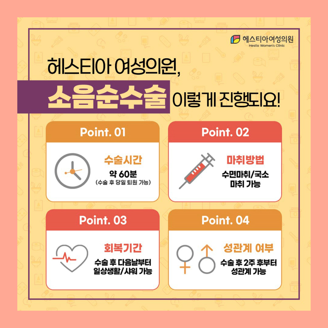 헤스티아여성의원 소음순수술이렇게진행되요