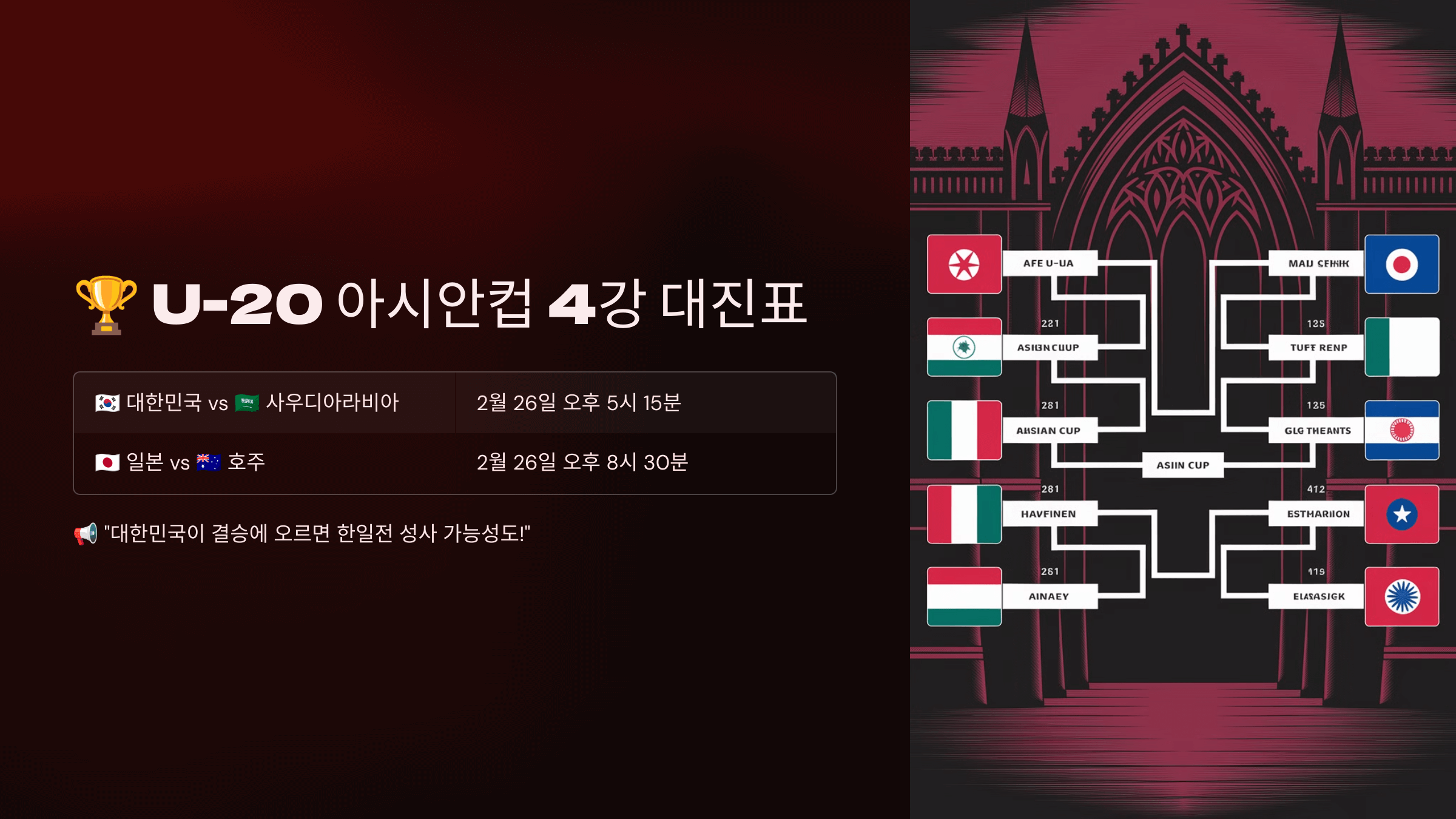 U-20 아시안컵 한국 사우디아라비아 경기 중계방송, 라인업