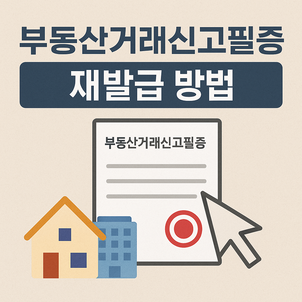 부동산거래신고필증 재발급 방법
