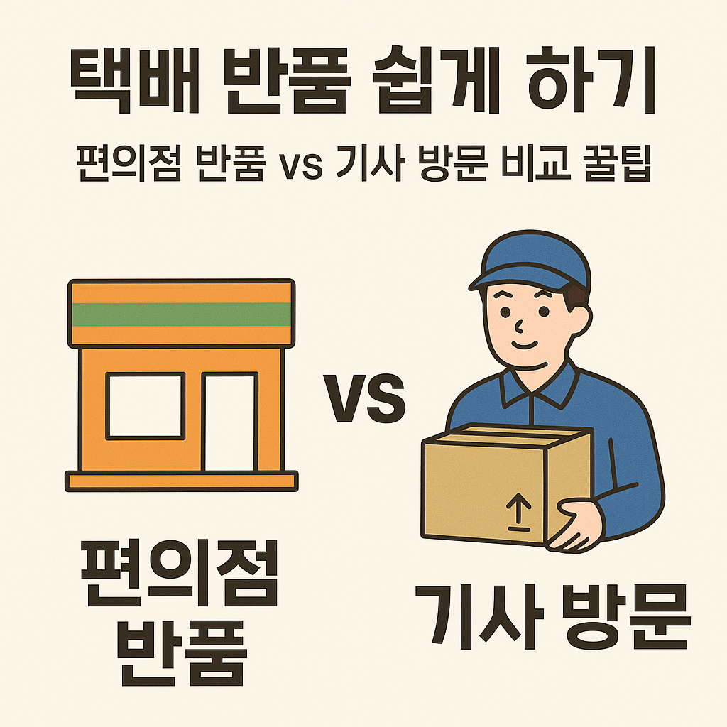 택배 반품 쉽게 하기 – 편의점 반품 vs 기사 방문 비교 꿀팁