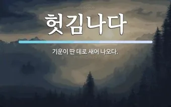 새어나오다 세어나오다 맞춤법 뜻 유래_11