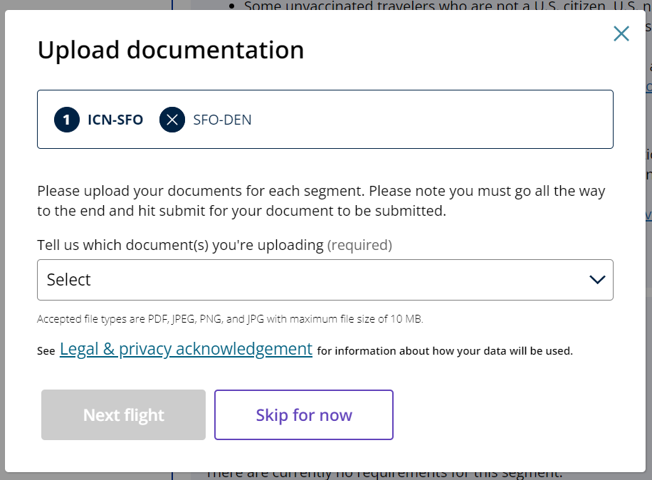 미국 학회 발표 참여 준비 (8) : 유나이티드 항공 - travel 정보 입력 (travel already center) - undefined - 2번 Submit COVID-19 requirements 미국 학회 발표 참여 준비 (8) : 유나이티드 항공 - travel 정보 입력 (travel already center) - undefined - 2번 Submit COVID-19 requirements