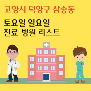 고양시 덕양구 삼송동 토요일 일요일 진료 병원 리스트