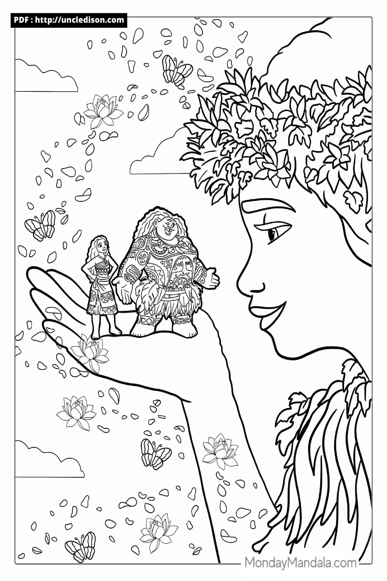 모아나 색칠공부 디즈니 도안