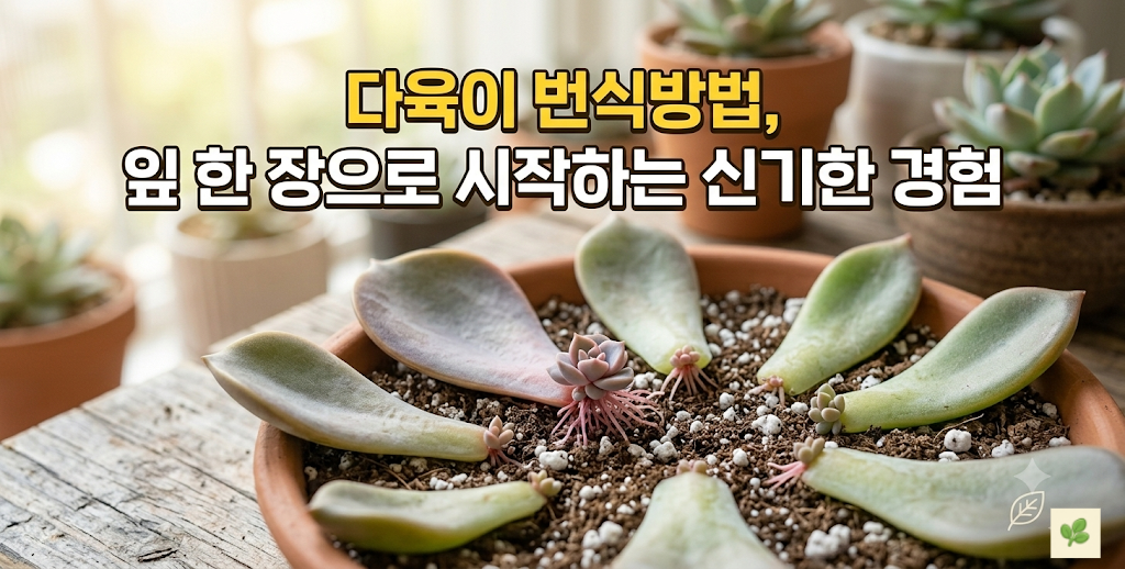 다육이 번식방법, 잎 한 장으로 시작하는 신기한 경험