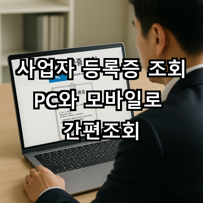 사업자 등록증 조회-PC와 모바일로 간편조회