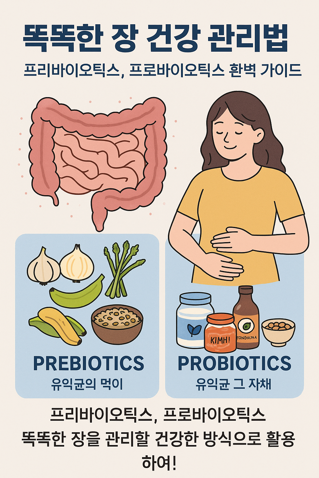 똑똑한 장 건강 관리법: 프리바이오틱스, 프로바이오틱스 완벽 가이드