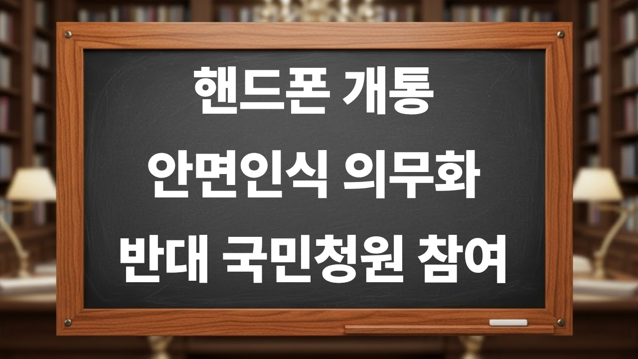 핸드폰 개통 안면인식 의무화 반대 국민청원 참여