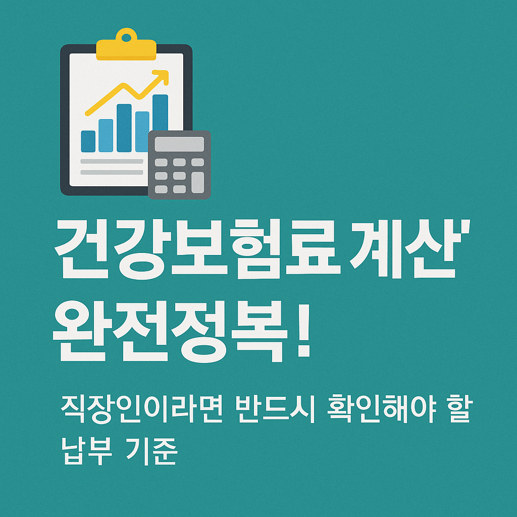 건강보험료 계산법 완전정복! 직장인이라면 반드시 확인해야 할 납부 기준