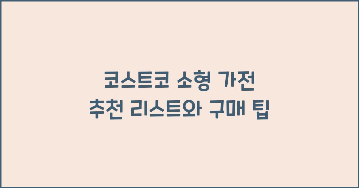 코스트코 소형 가전