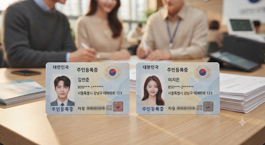 신분증 지참한 모습