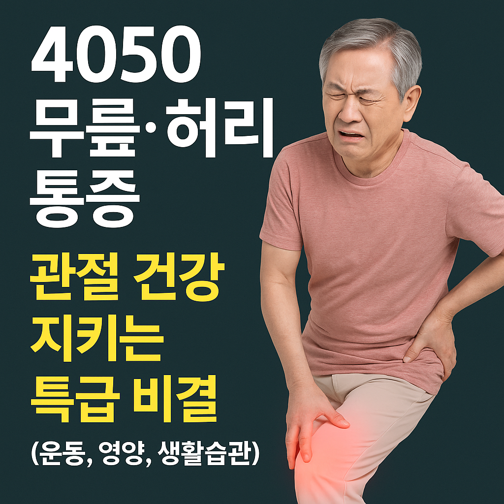 4050 무릎&middot;허리 통증, 방치하면 평생 후회! 관절 건강 지키는 식단&middot;운동법 총정리