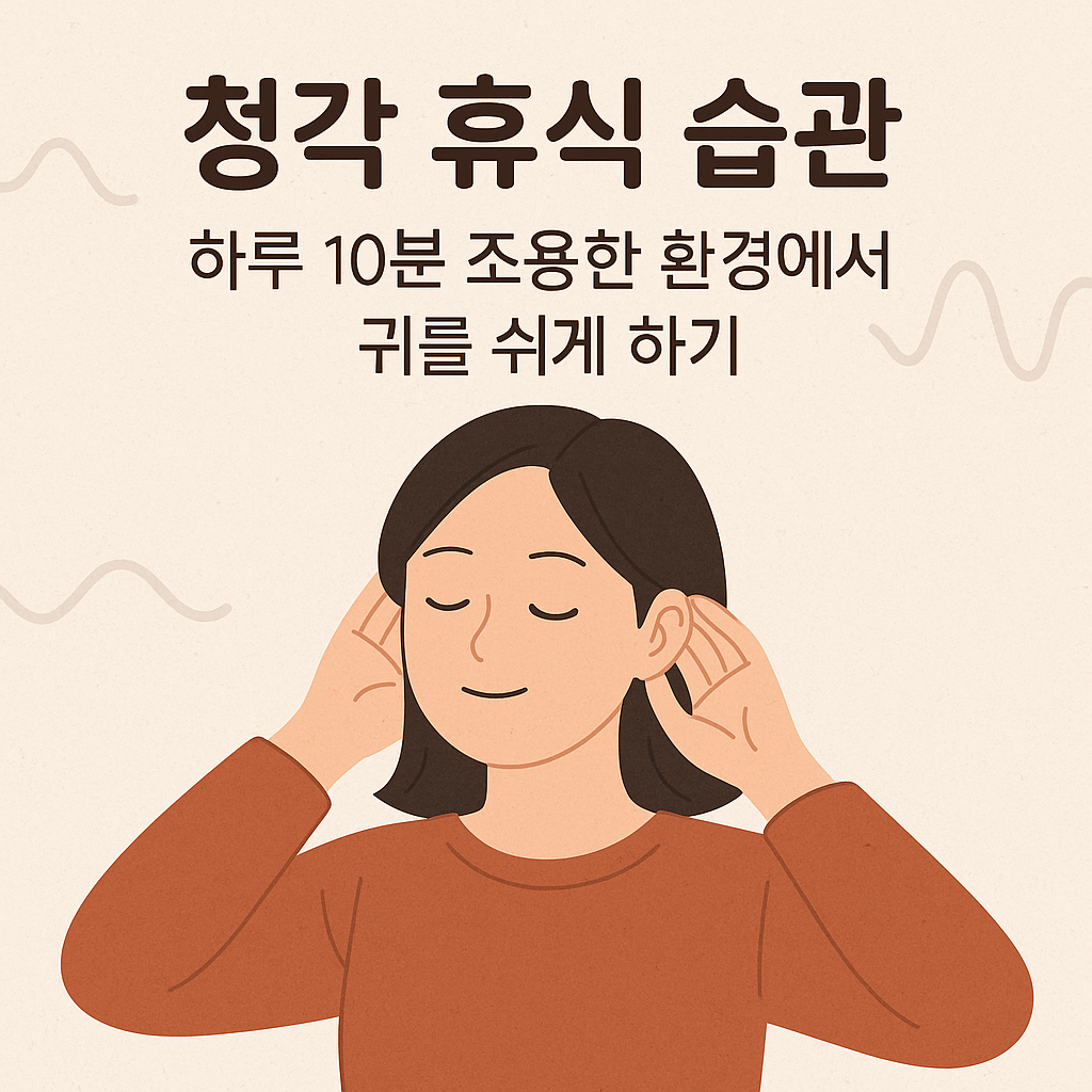 청각 휴식 습관: 하루 10분 조용한 환경에서 귀를 쉬게 하기