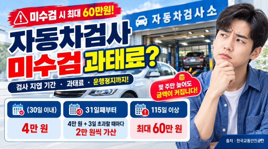 자동차검사 미수검 과태료?이미지사진