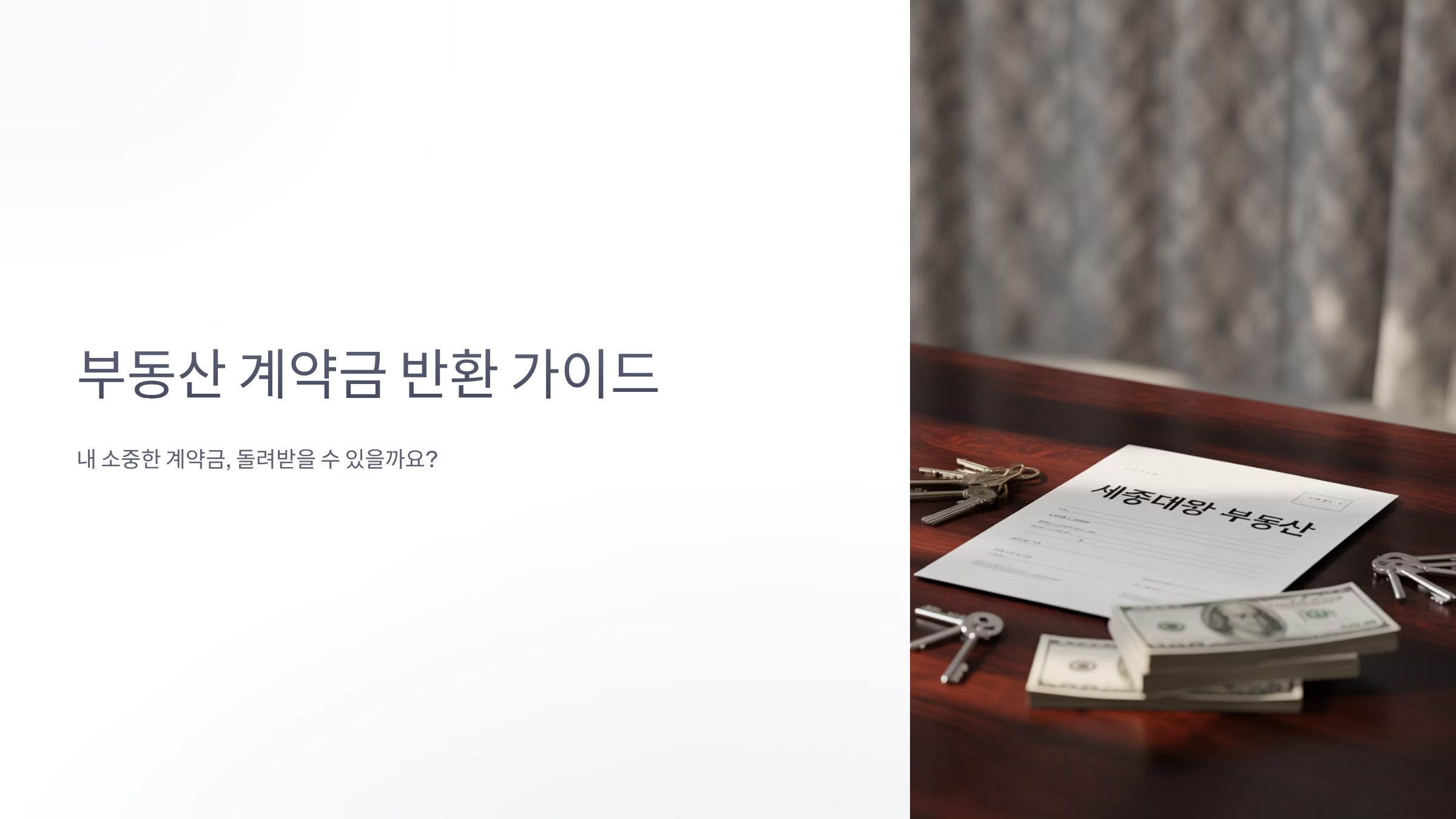 부동산 매도 계약금 반환 법적 대응 완벽 가이드